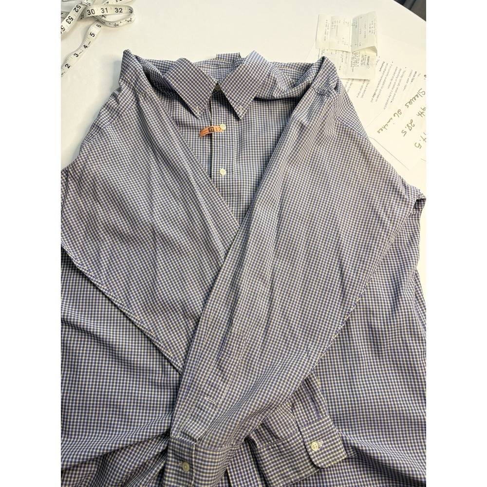Men's Ralph Lauren Lg Blake Long Sleeve Blue Yellow Gingham GUC small Spot - Picture 4 of 9